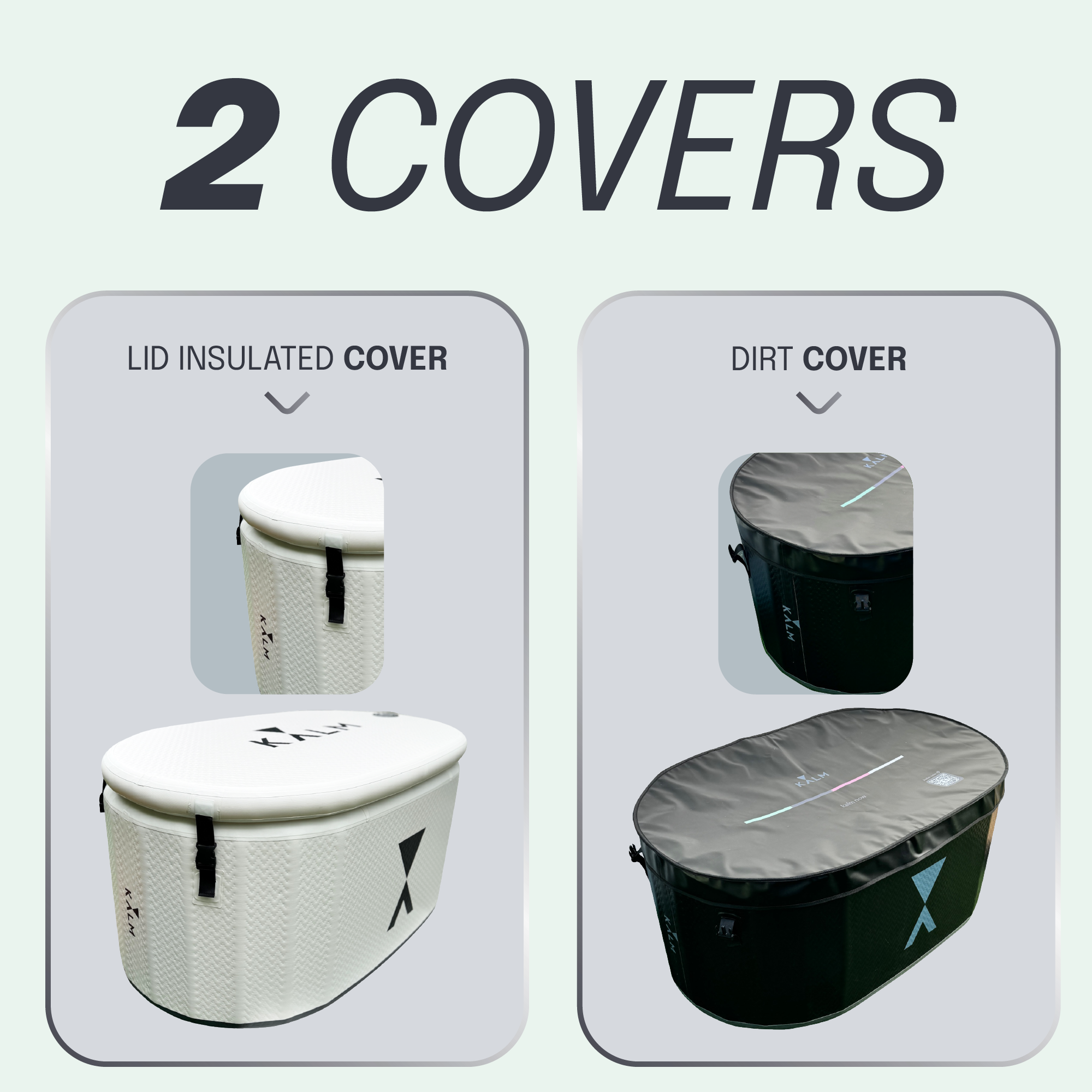 Kalm Now® Inflatable Cold Plunge Tub - Fully Insulated and Portable