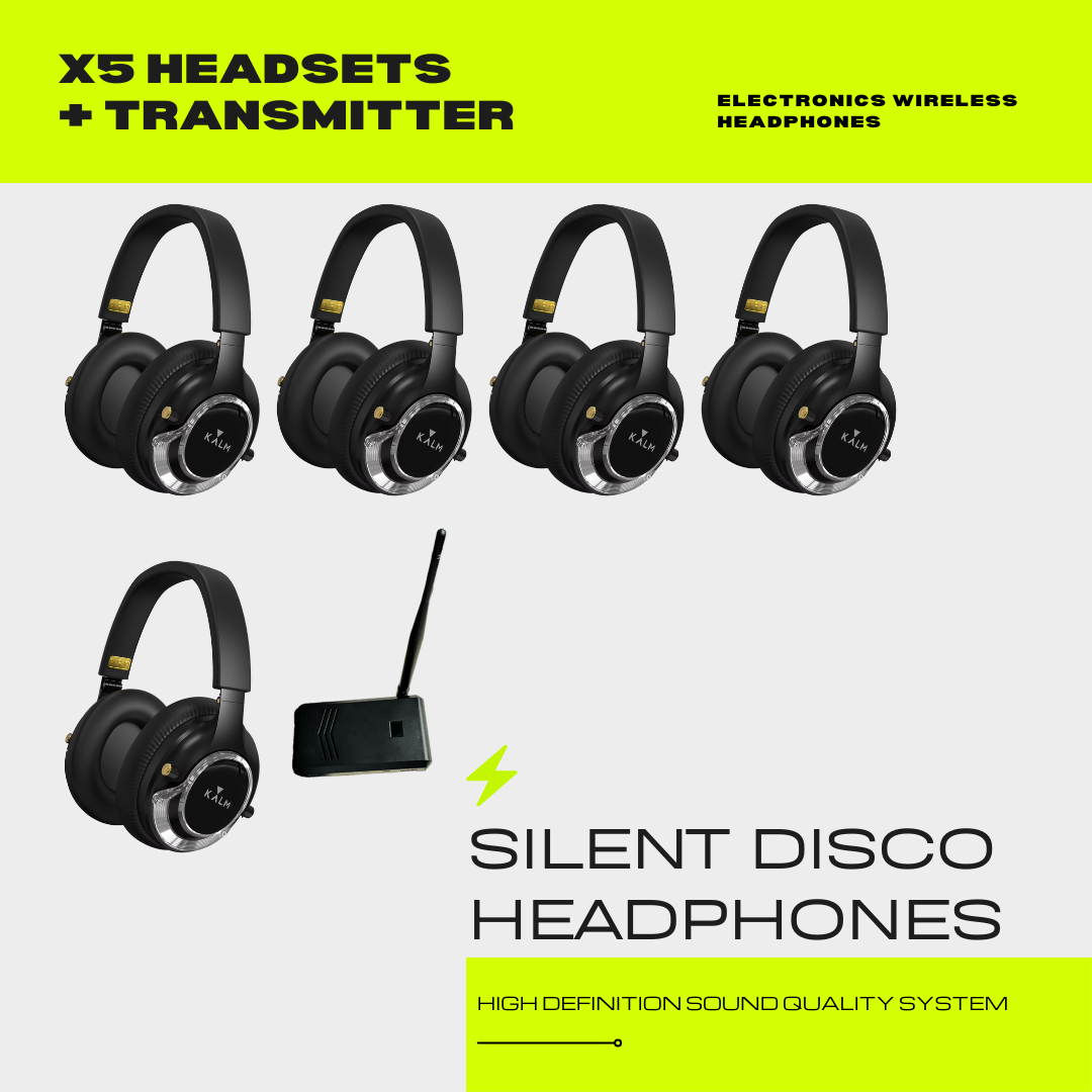 Kalm Now HiFi Headphones for Sound OFF Workouts with RF Transmitter Kalm NOW