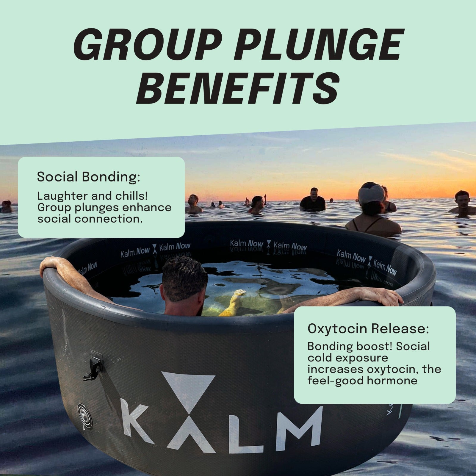Kalm Now® NordicNest Group Tub for Cold Plunge and Ice Baths