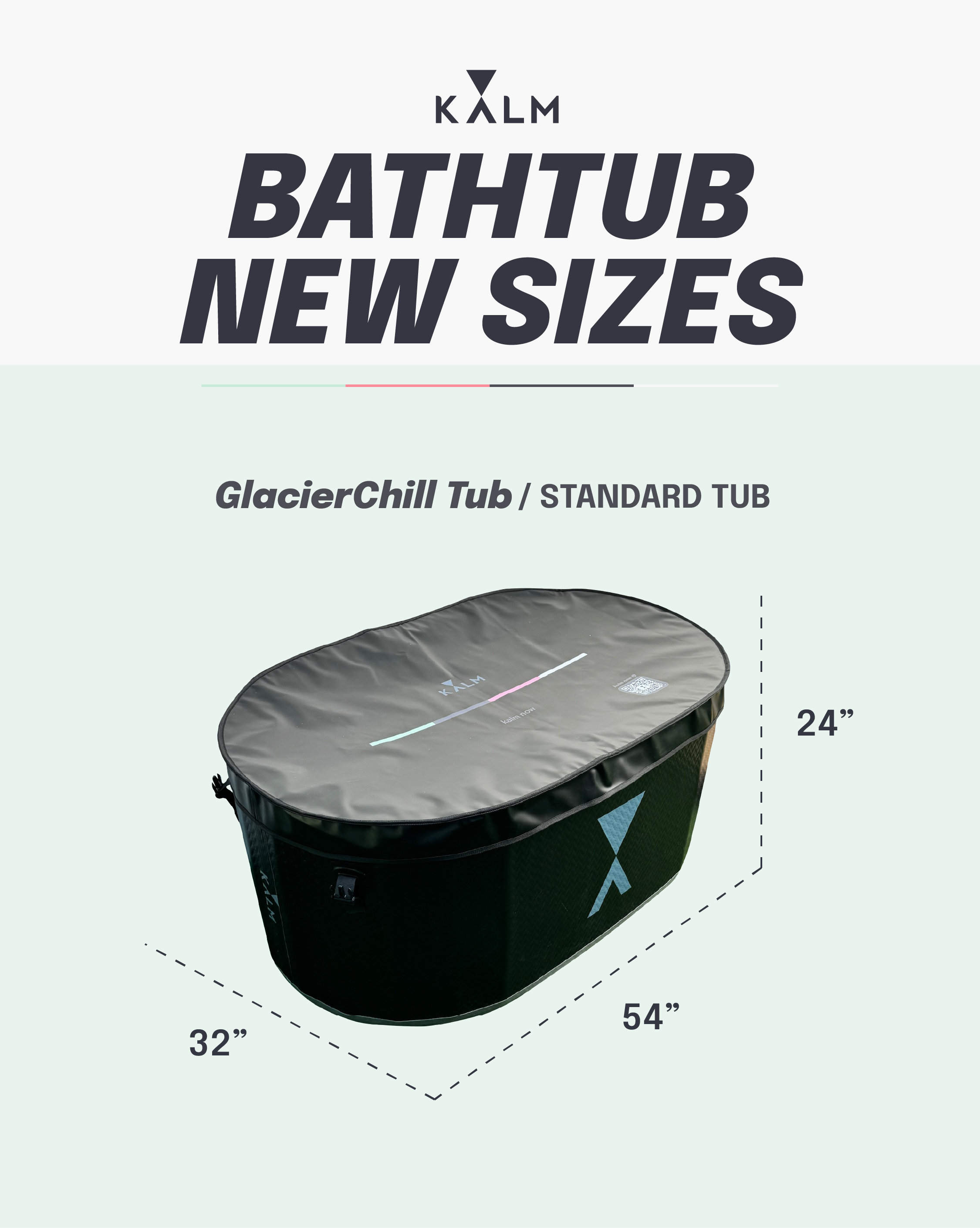 Kalm Now® Inflatable Cold Plunge Tub - Fully Insulated and Portable