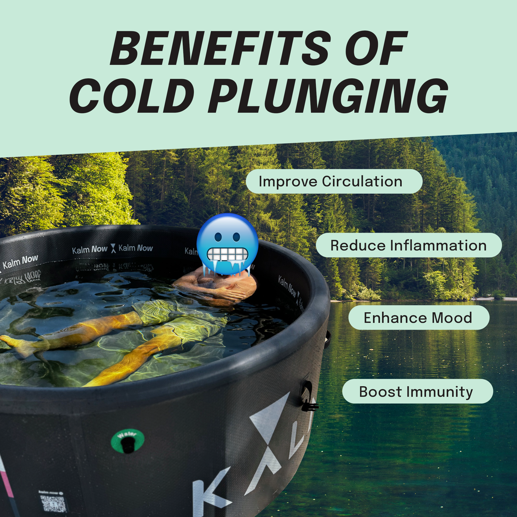 Kalm Now® NordicNest Group Tub for Cold Plunge and Ice Baths