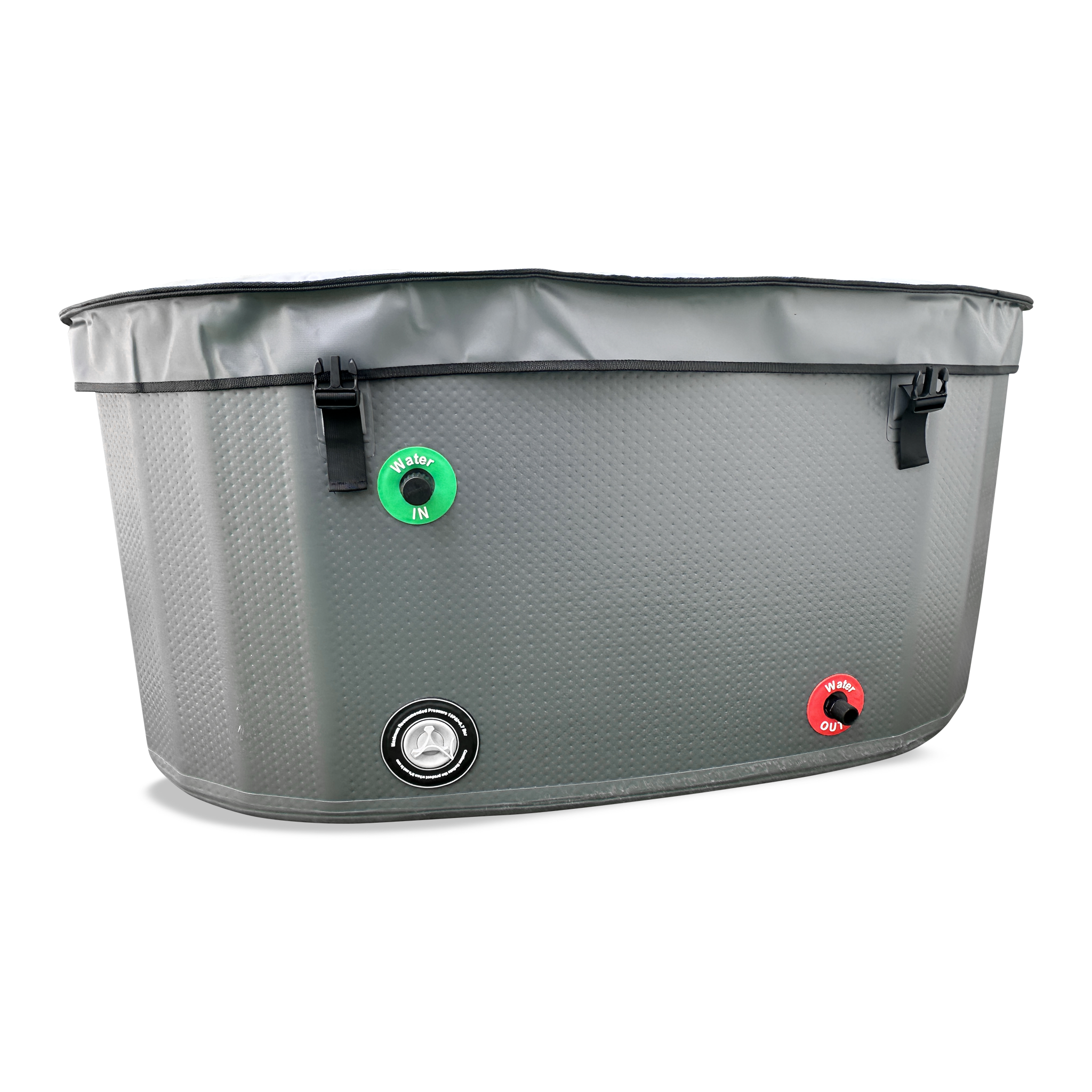 Kalm Now® Inflatable Cold Plunge Tub with Lid and Chiller - Insulated Ice bath with Two Covers for Outdoors