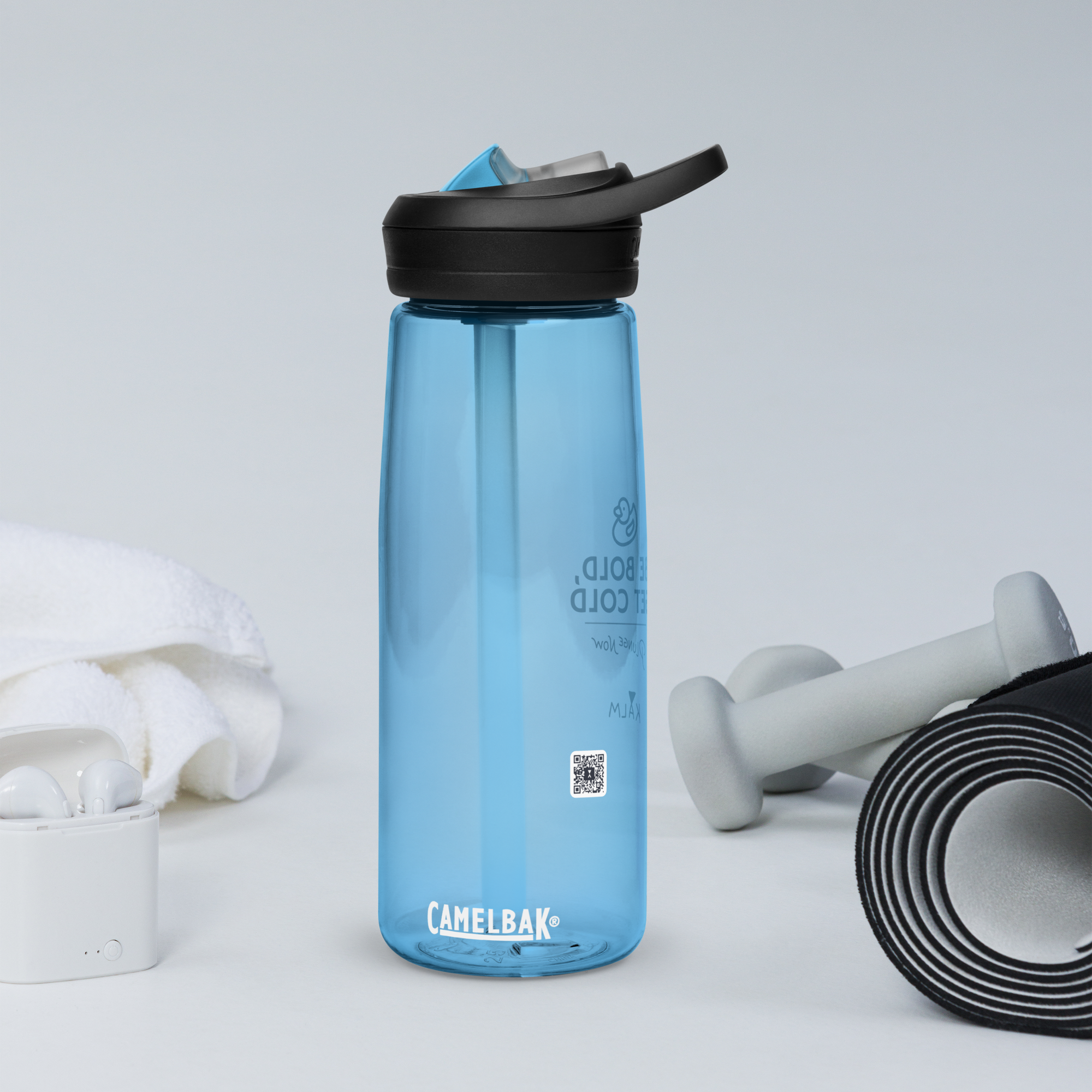 Kalm Be Bold Get Cold Sports Water Bottle