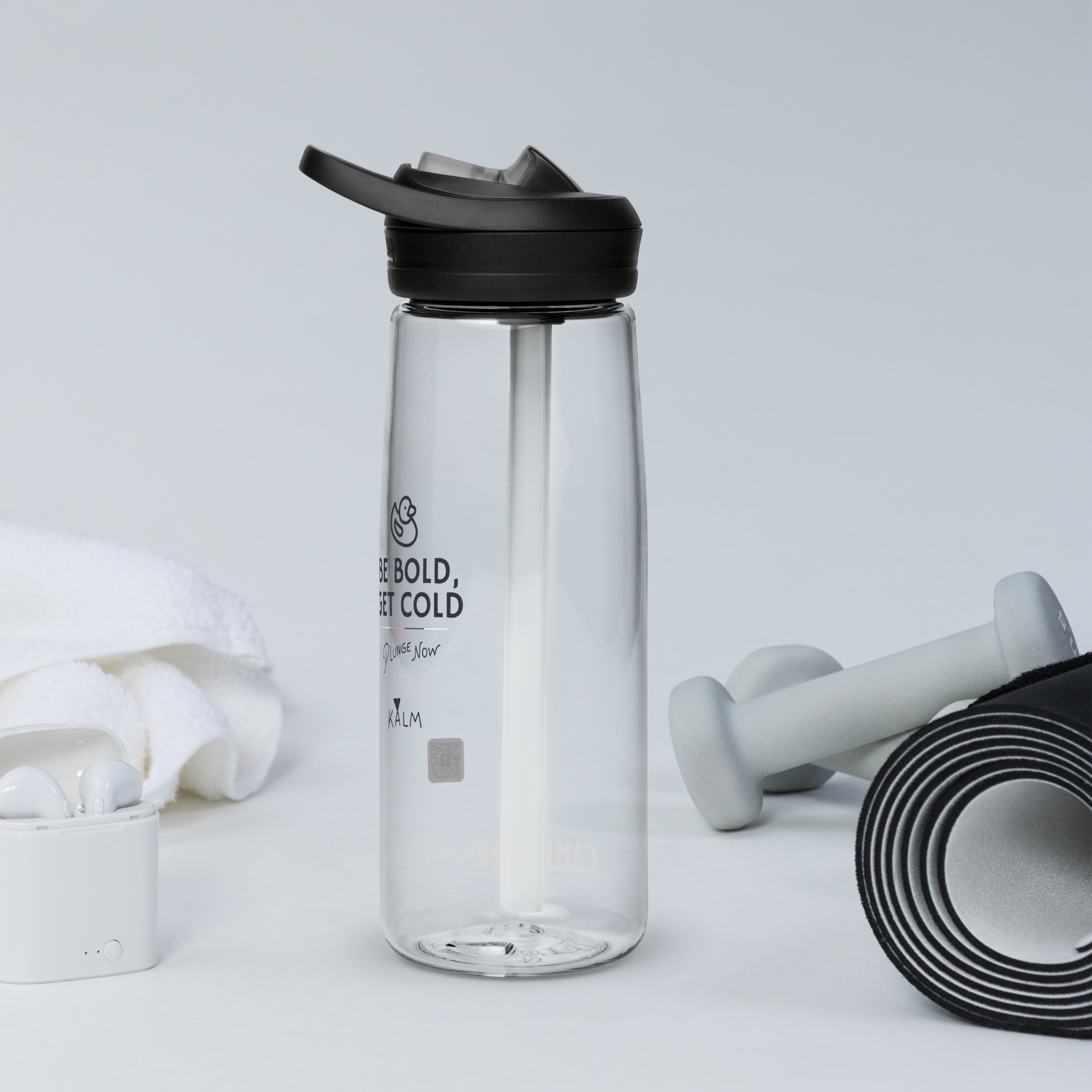 Kalm Be Bold Get Cold Sports Water Bottle